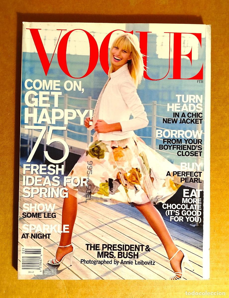 Collectionnisme de Revues et Journaux: VOGUE US FEBRUARY 2001 - JOAN ALLEN - GEORGE & LAURA BUSH - KAROLINA KURKOVA - 312 p.