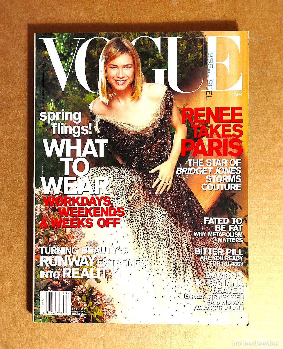Coleccionismo de revistas y peri&oacute;dicos: VOGUE US APRIL 2001 - RENEE ZELLWEGER - CARMEN DELL'OREFICE - 410 p.