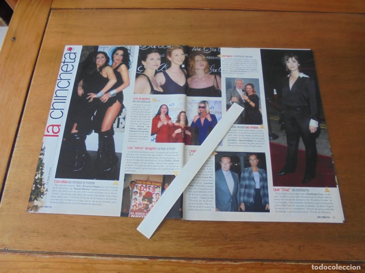 Coleccionismo de Revistas y Peri&oacute;dicos: CLIPPING 2001 AZUCAR MORENO. JENNIFER ANNISTON. ROSSY DE PALMA, LOLES LE&Oacute;N, BIBIANA FDEZ. PEN&Eacute;LOPE C