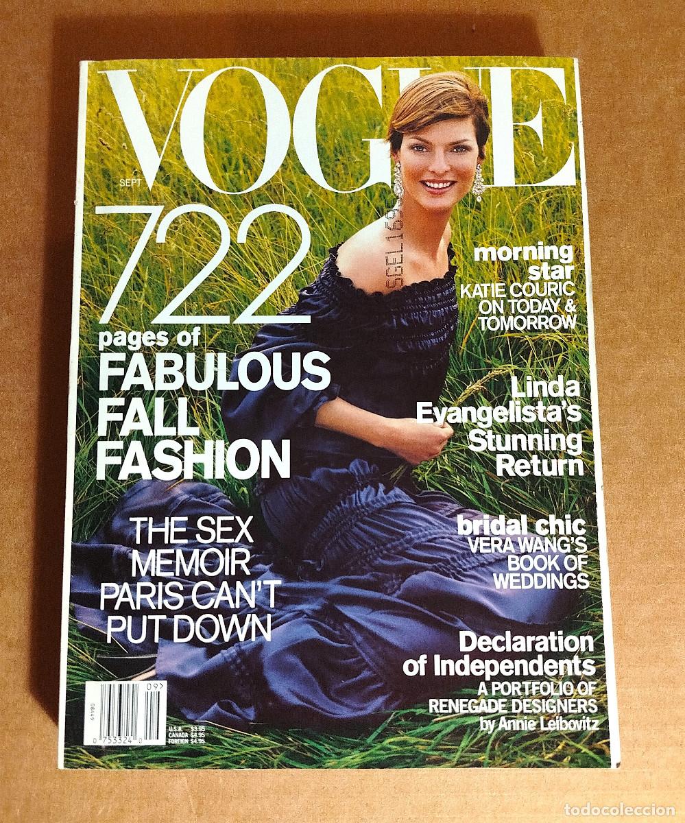 Coleccionismo de Revistas y Peri&oacute;dicos: VOGUE US SEPTEMBER 2001 - LINDA EVANGELISTA - CATHERINE MILLET - GISELE BUNDCHEN - 722 p.