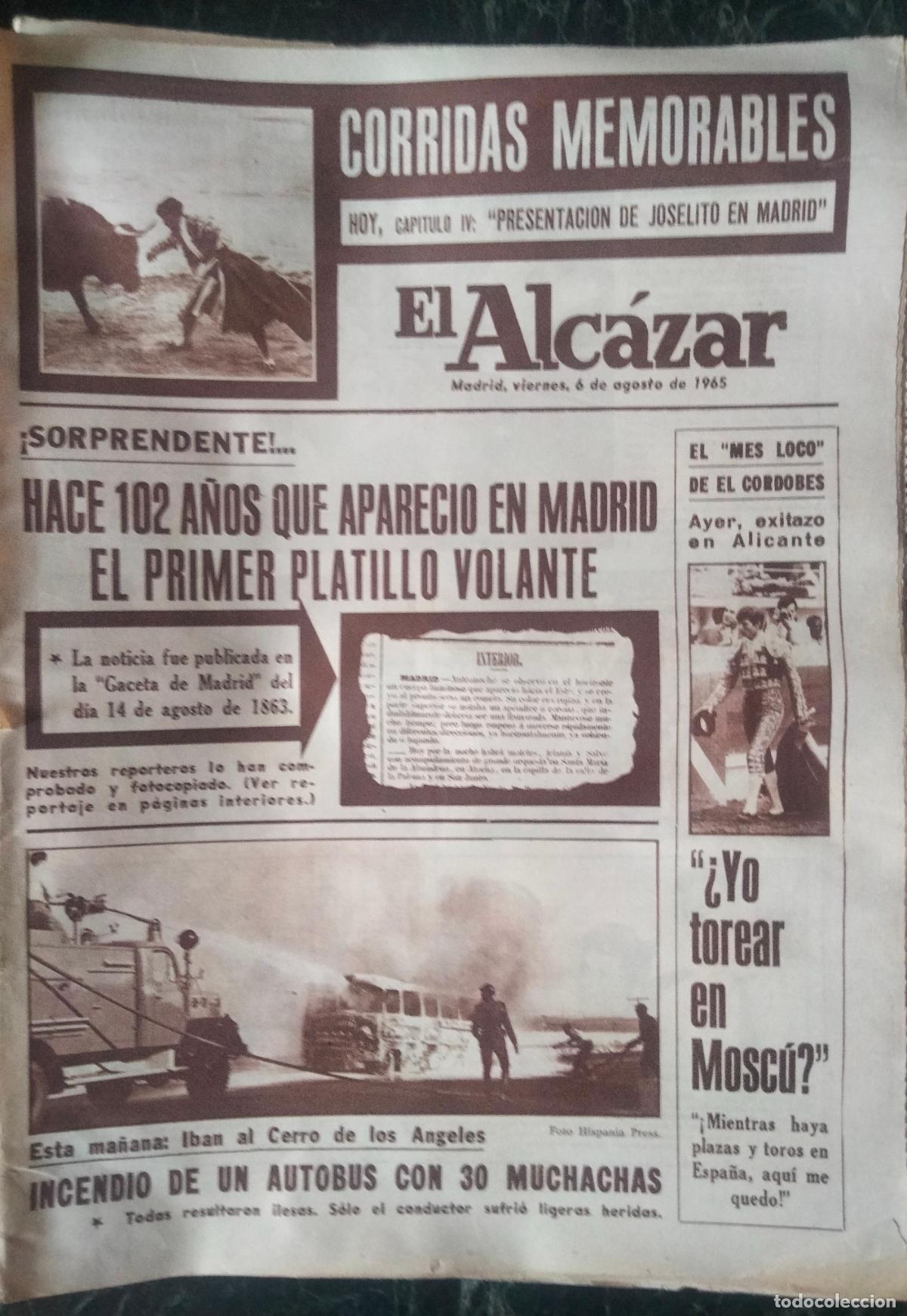 Coleccionismo de Revistas y Peri&oacute;dicos: El Alc&aacute;zar, 6 de agosto de 1965