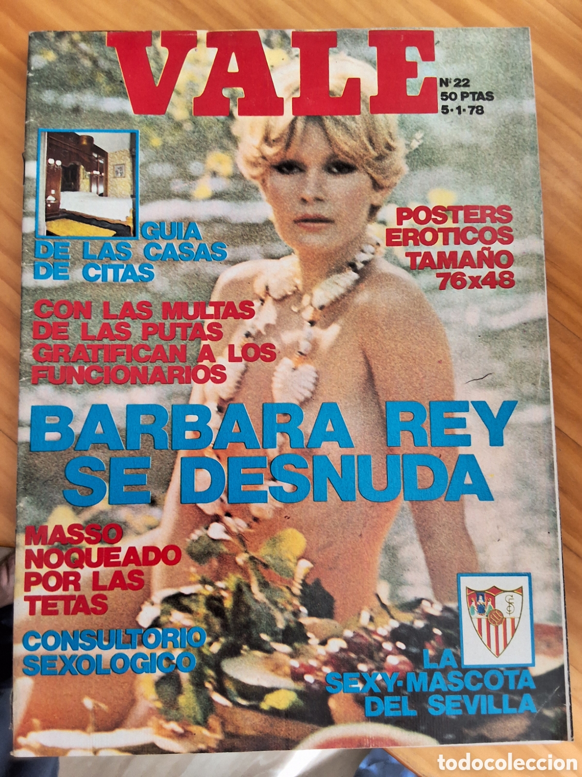 Coleccionismo de Revistas y Peri&oacute;dicos: Vale revista erotica espa&ntilde;ola desnudos mujeres n&uacute;mero 22 a&ntilde;o 1978/1 Barbara Rey incluye p&oacute;ster