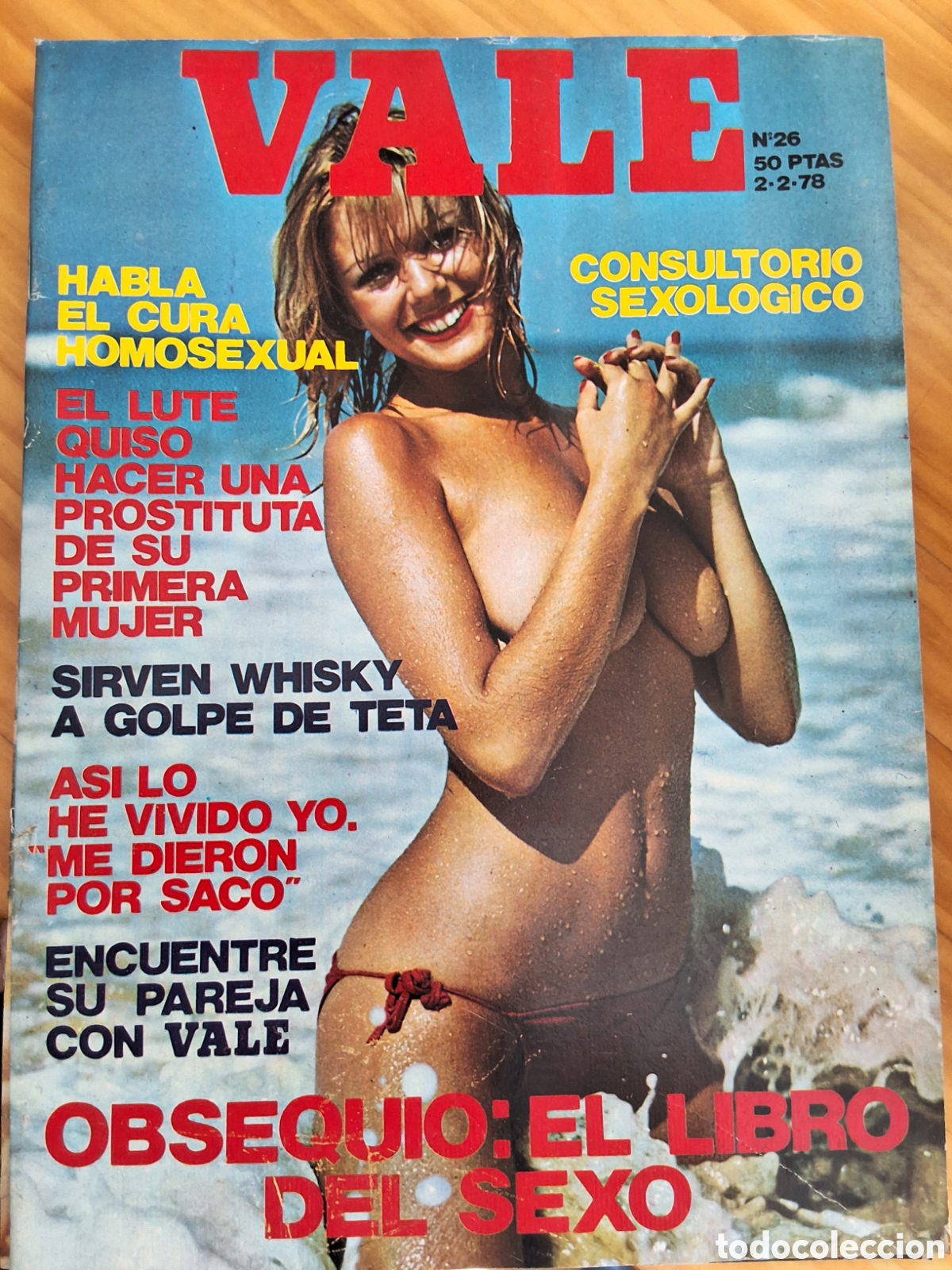Coleccionismo de Revistas y Peri&oacute;dicos: Vale revista erotica espa&ntilde;ola desnudos mujeres 26 a&ntilde;o 1978/2 incluye libro
