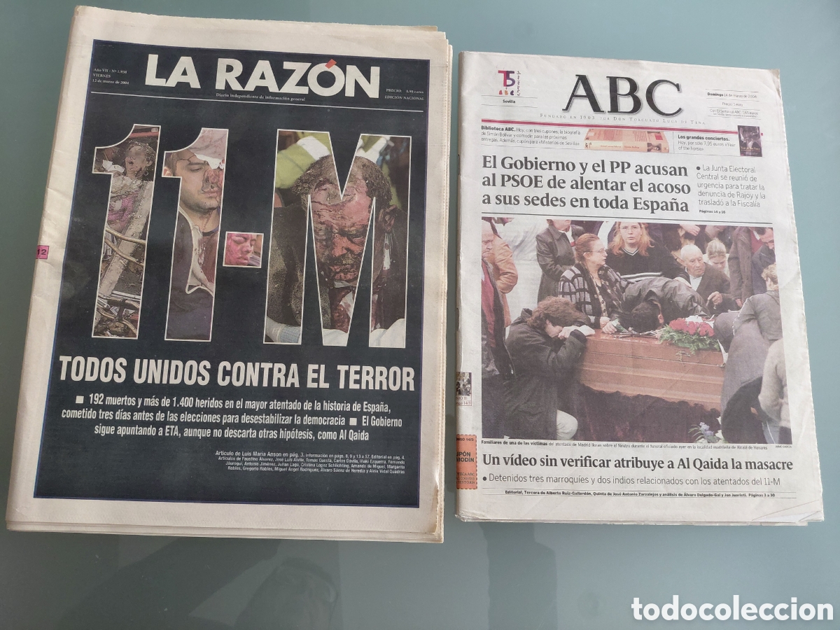 Collezionismo di Riviste e Giornali: Diarios atentados 11M ABC y La Raz&oacute;n