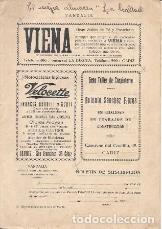 Coleccionismo de Revistas y Peri&oacute;dicos: VANDALIA REVISTA MESUAL ILUSTRADA A&Ntilde;O I - JULIO 1924 - N&ordm; 4 - A-CA-4165