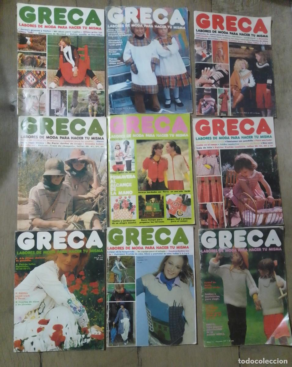 Coleccionismo de Revistas y Peri&oacute;dicos: Primeras revistas Greca. A&ntilde;os 70. Lote de 9 ejemplares. Del 1 al 7, 9 y 11.