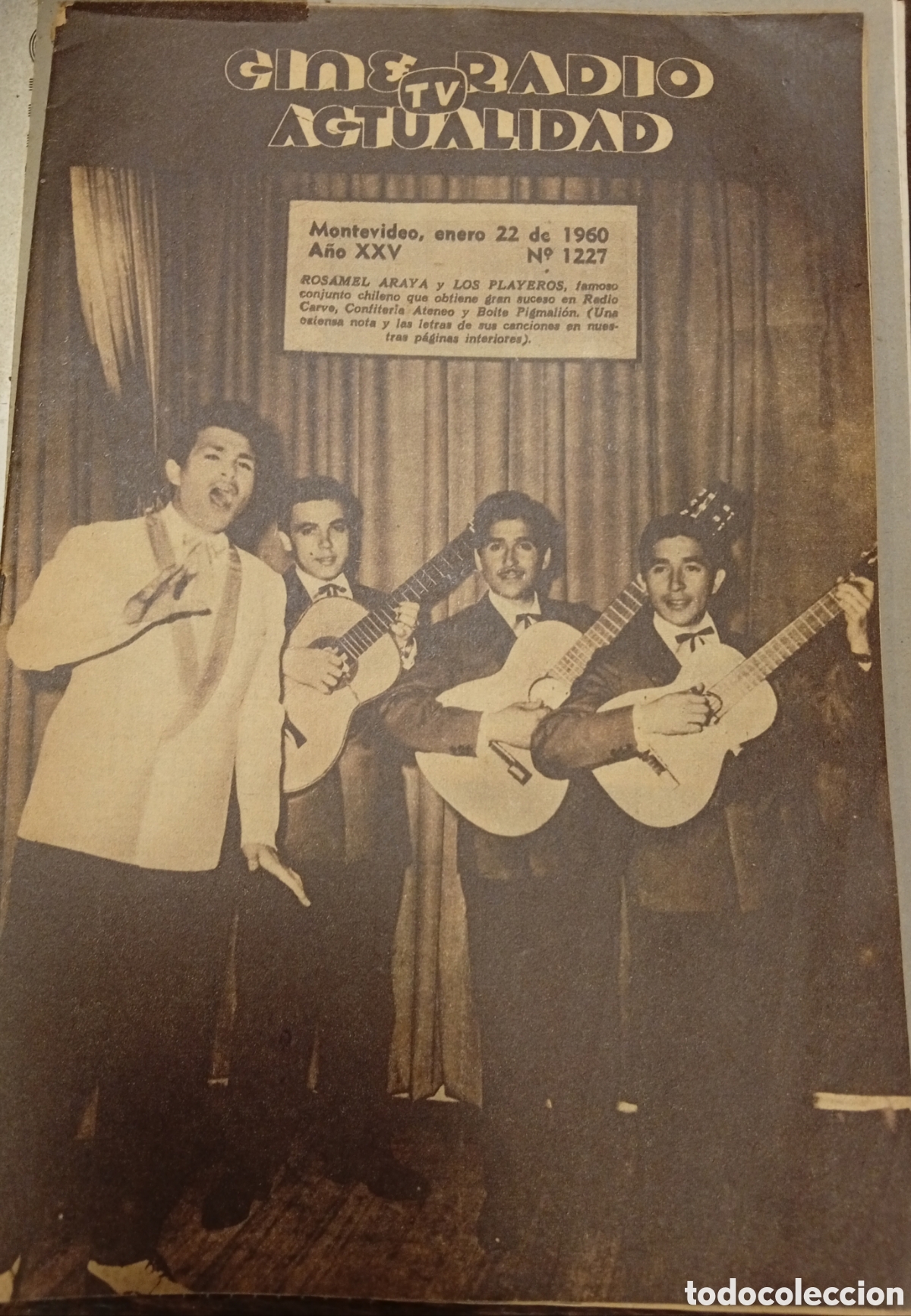 Coleccionismo de Revistas y Peri&oacute;dicos: Cine radio TV actualidad Montevideo a&ntilde;o 1960 antigua revista