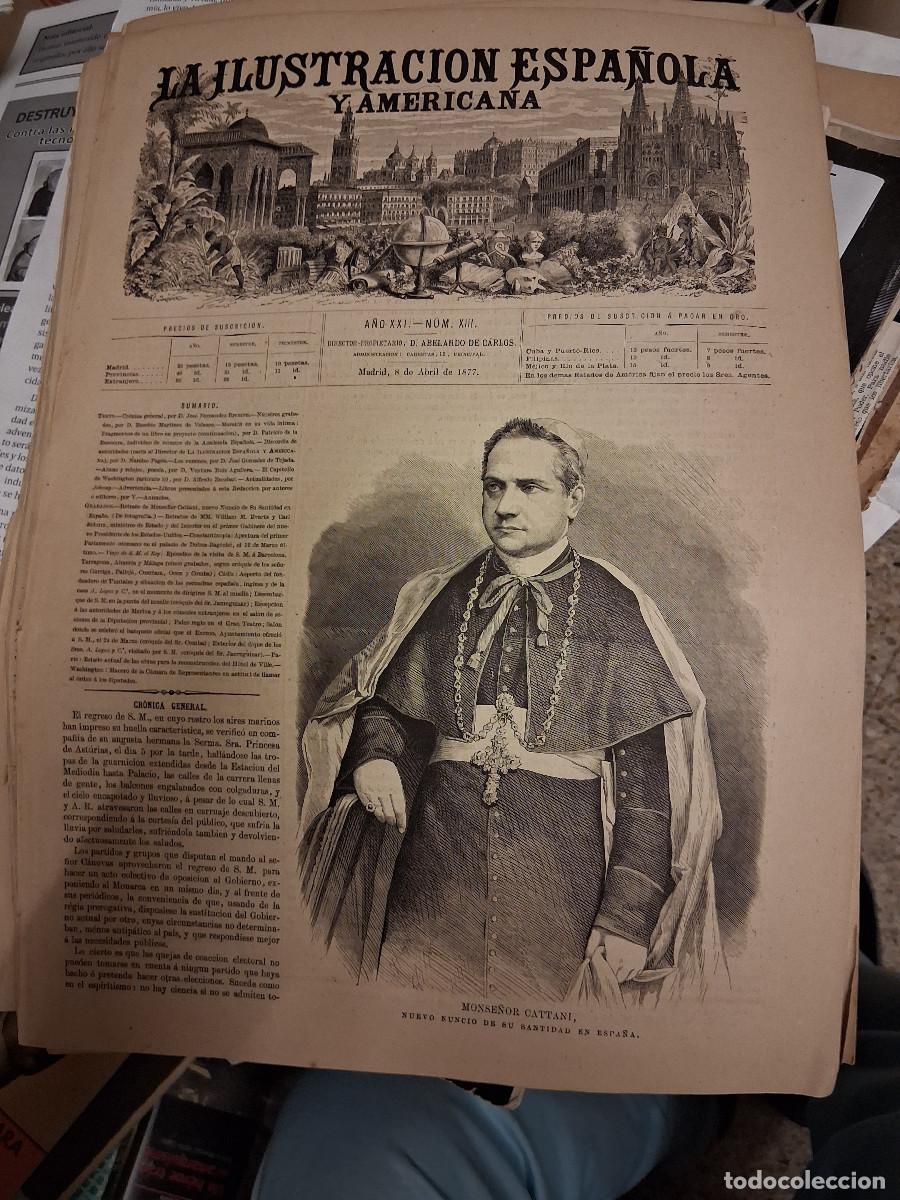 Coleccionismo de Revistas y Peri&oacute;dicos: ILUSTRACI&Oacute;N ESPA&Ntilde;OLA y AMERICANA, La: 8 abril 1877