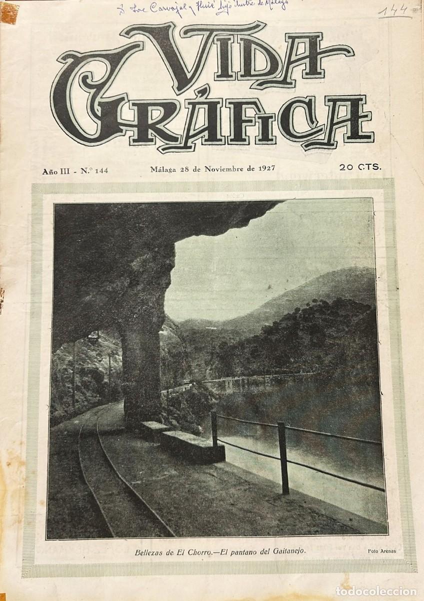 Coleccionismo de Revistas y Peri&oacute;dicos: VIDA Gr&aacute;fica. A&ntilde;o III, N&uacute;mero 144. M&aacute;laga 28 de noviembre de 1927.
