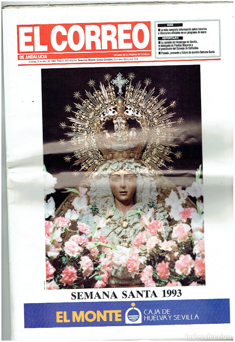 Coleccionismo de Revistas y Peri&oacute;dicos: EL CORREO DE ANDALUCIA. SEMANA SANTA. ABRIL 1993. ESPECIAL (&Ntilde;/6carteles)
