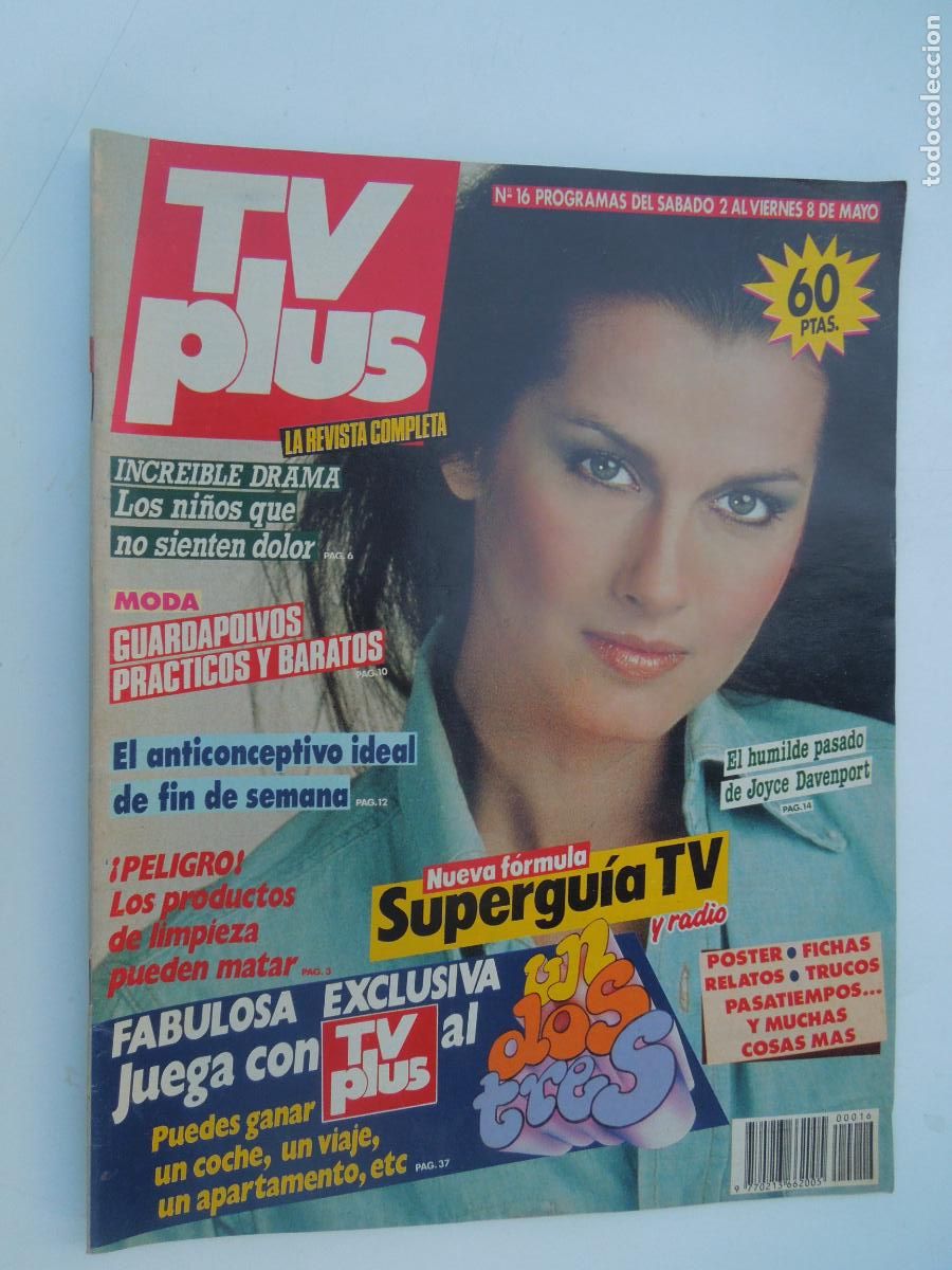 Coleccionismo de Revistas y Peri&oacute;dicos: TV PLUS REVISTA N&ordm; 16 - MAYO 1987 - EL HUMILDE PASADO JOYCE DAVENPORT