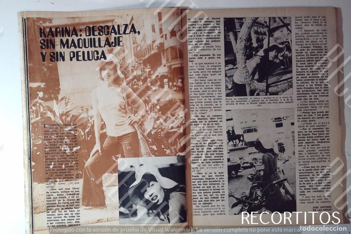 Collezionismo di Riviste e Giornali: KARINA DESCALZA SIN MAQUILLAJE Y SIN PELUCA