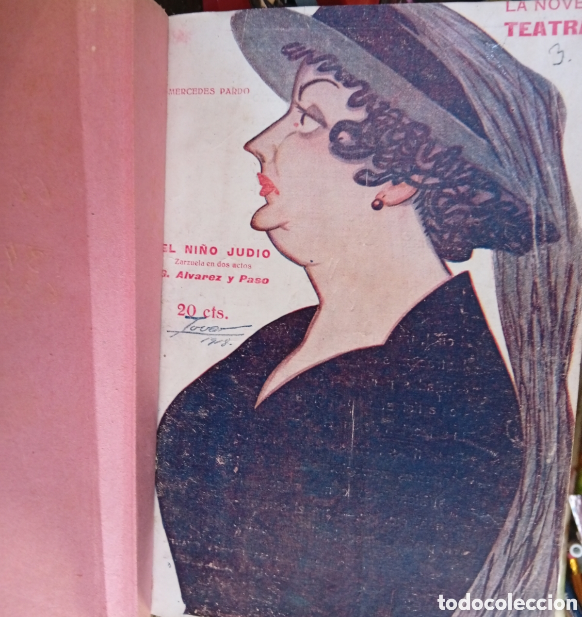 Coleccionismo de Revistas y Peri&oacute;dicos: La revista teatral a&ntilde;os 1918 tomo encuadernado caricaturas de Manuel Tovar Siles