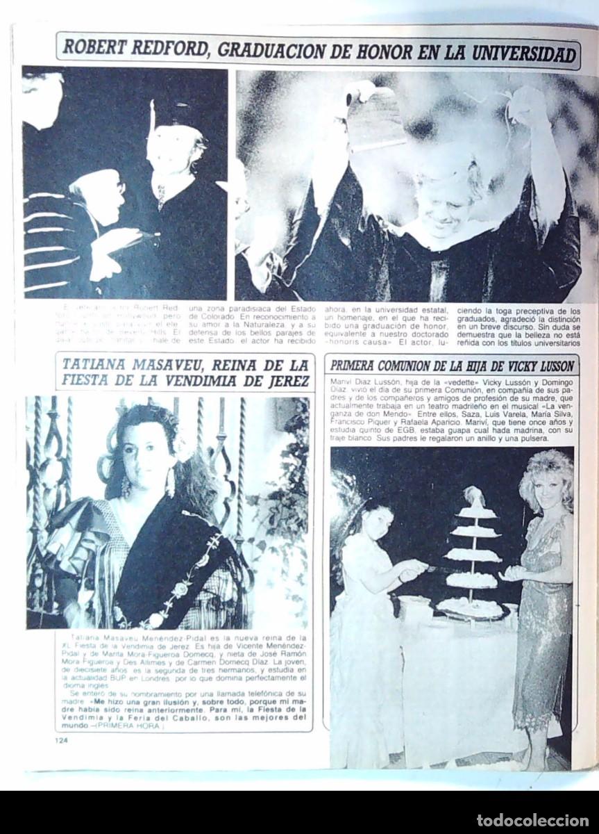 Coleccionismo de Revistas y Peri&oacute;dicos: TATIANA MASAVEU REINA DE LA VENDIMIA DE JEREZ VICKY LUSSON ROBERT REDFORD TITA CERVERA