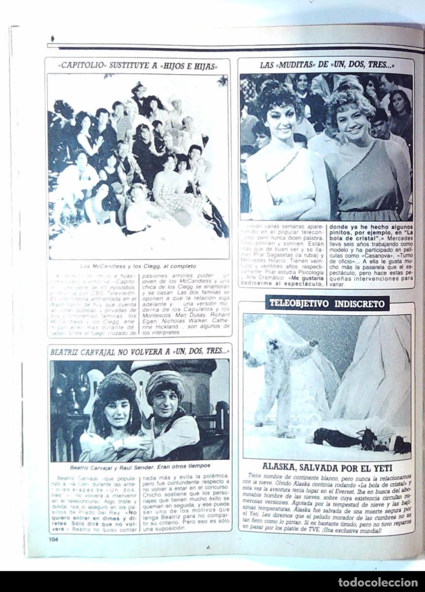 Coleccionismo de Revistas y Peri&oacute;dicos: UN DOS TRES BEATRIZ CARVAJAL RAUL SENDER CAPITOLIO AZAFATAS PILAR MERCEDES 1987 VERONICA CASTRO