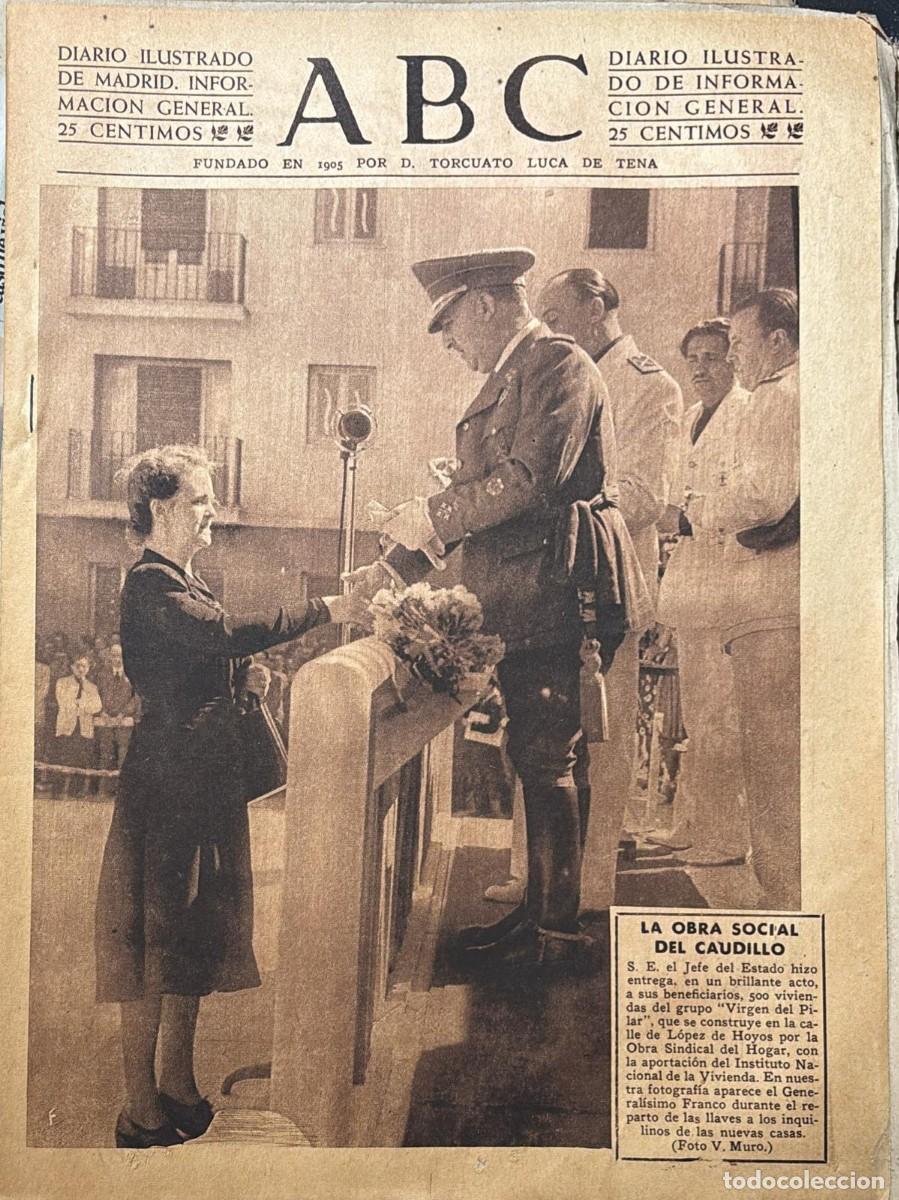 Coleccionismo de Revistas y Peri&oacute;dicos: PERIODICO ABC MADRID-SEVILLA 25 DE JULIO DE 1945 N&ordm; 13089. A-ABC-0696