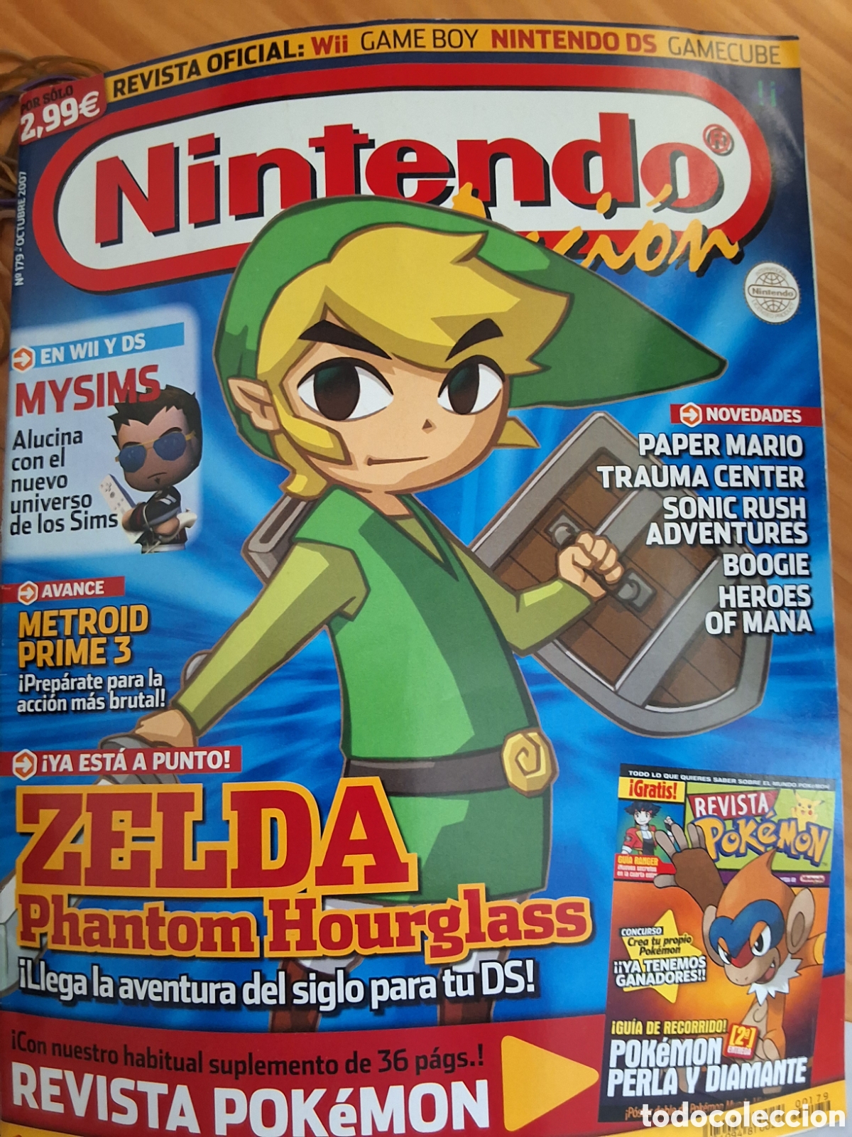 Coleccionismo de Revistas y Peri&oacute;dicos: Nintendo revista consolas n&uacute;mero 179 a&ntilde;o 2007/10 Zelda