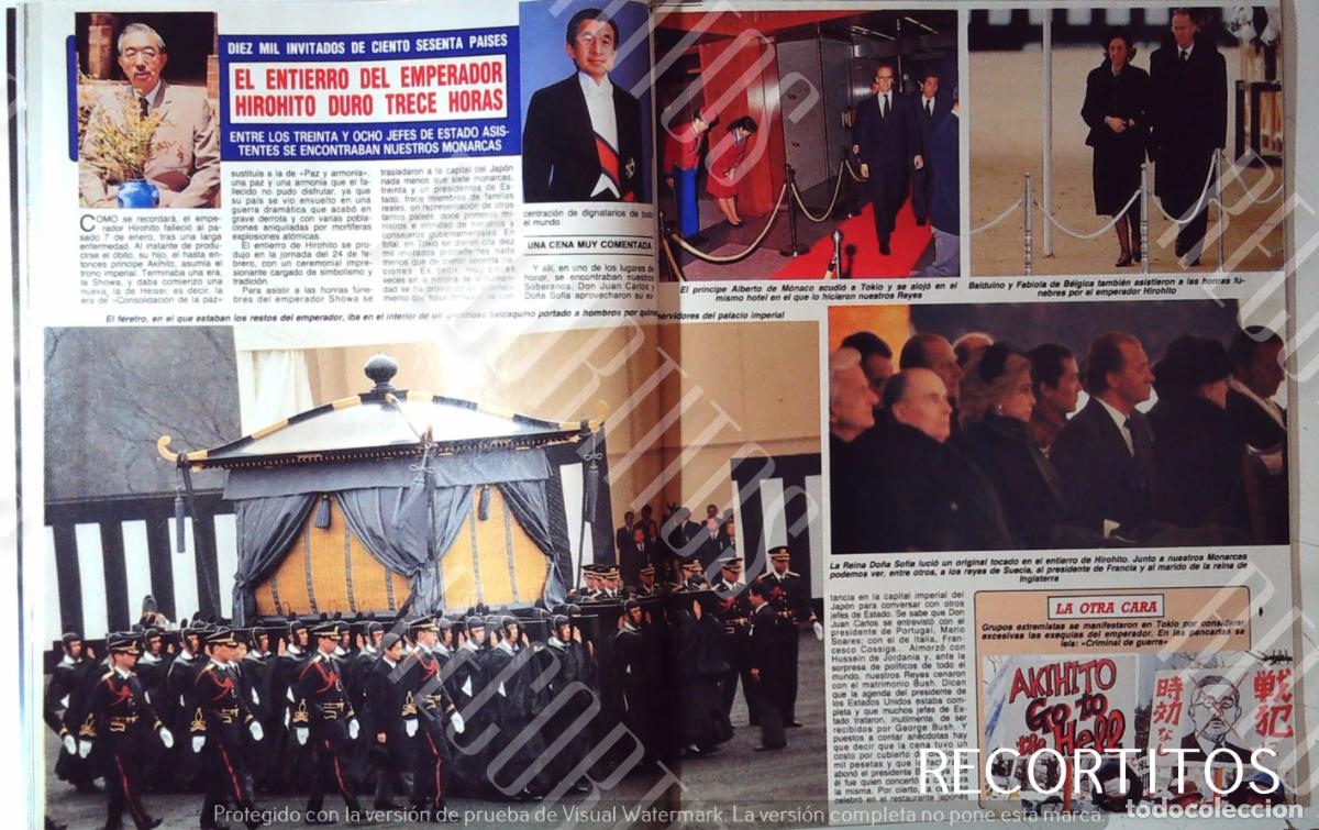 Coleccionismo de Revistas y Peri&oacute;dicos: LOS REYES DE ESPA&Ntilde;A EN JAPON FUNERALES DE AKIHITO BALDUINO FABIOLA DE BELGICA JUAN CARLOS SOFIA