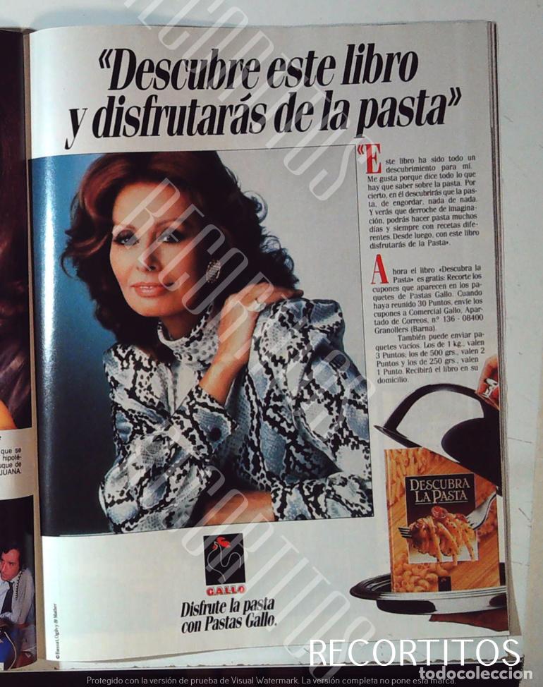 Coleccionismo de Revistas y Peri&oacute;dicos: pastas gallo anuncio publicidad SOFIA LOREN SOPHIA