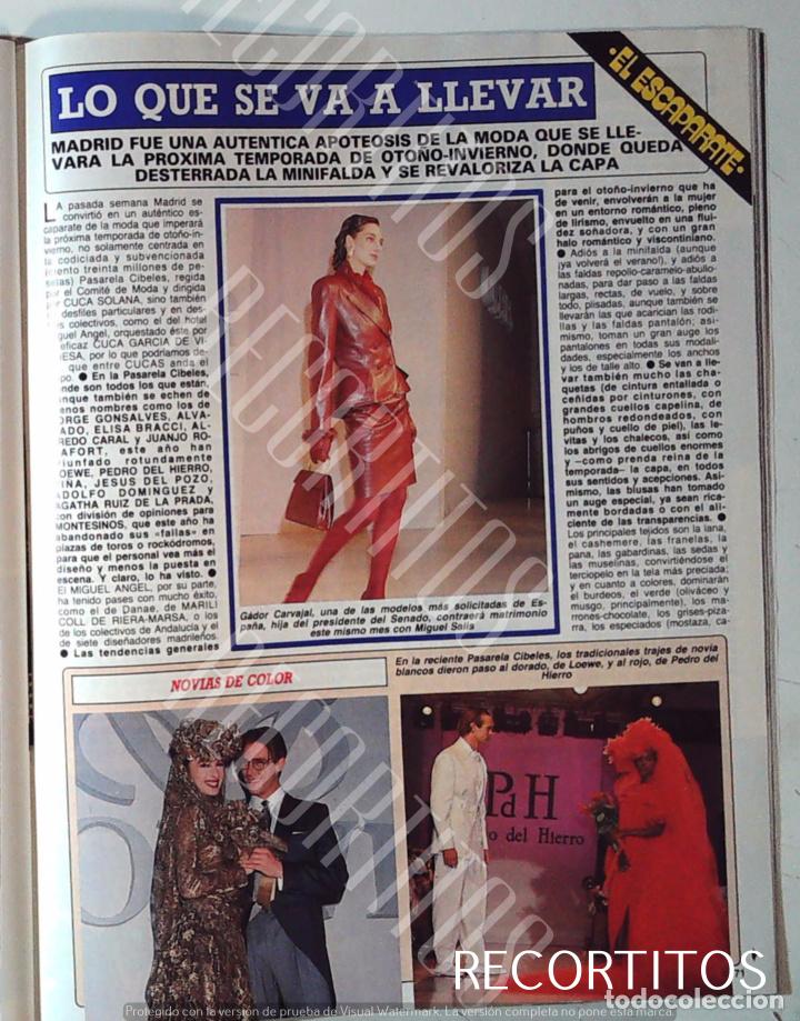 Coleccionismo de Revistas y Peri&oacute;dicos: GADOR CARVAJAL LUCIA BOSE PASARELA CIBELES LOEWE PEDRO DEL HIERRO MARIBEL VERDUPEDRO ALMODOVAR
