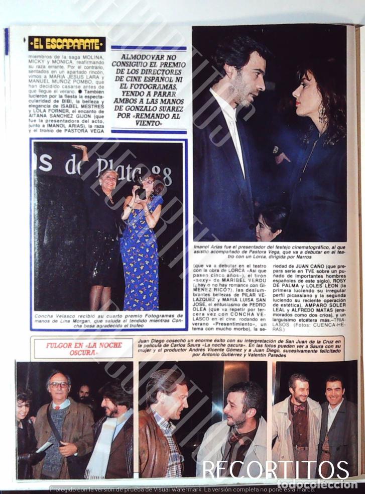 Coleccionismo de Revistas y Peri&oacute;dicos: IMANOL ARIAS CARLOS SAURA LINA MORGAN PASTORA VEGA JUAN DIEGO CONCHA VELASCO