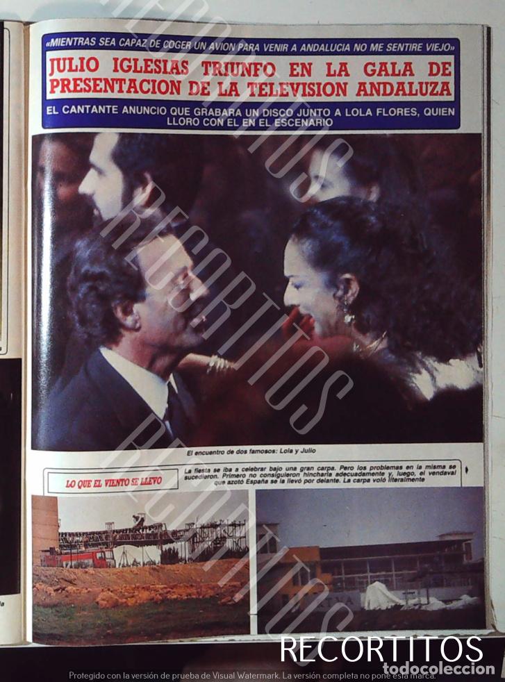 Coleccionismo de Revistas y Peri&oacute;dicos: JULIO IGLESIAS Y LOLA FLORES GALA EN CANAL SUR 1989 ANDRES PAJARES