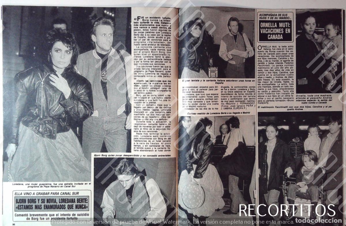 Coleccionismo de Revistas y Peri&oacute;dicos: LOREDANA BERTE ORNELLA MUTI BJORN BORGLINA MORGAN ESTHER WILLIAMS TERENCI MOIX