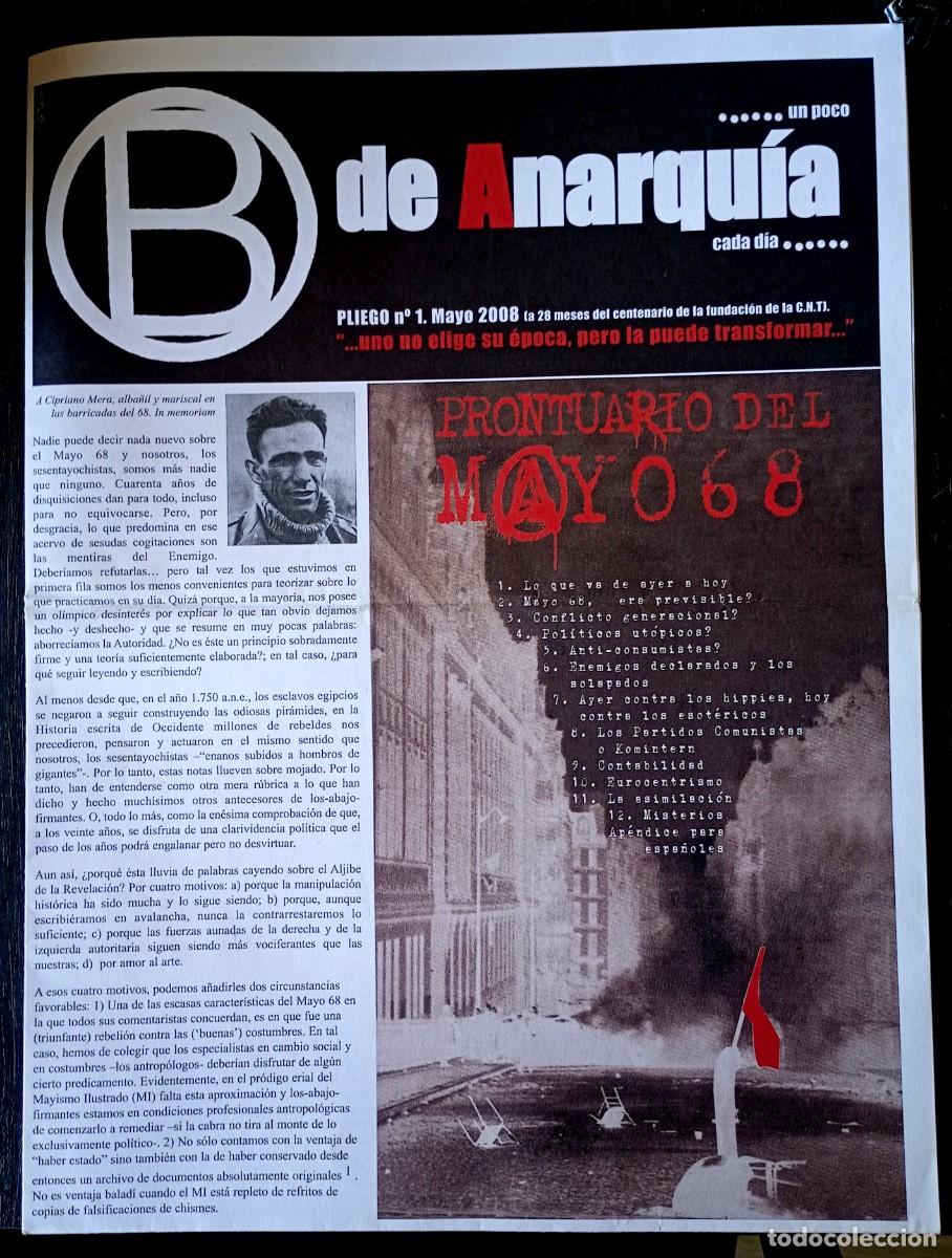 Coleccionismo de Revistas y Peri&oacute;dicos: B de Anarqu&iacute;a n&ordm; 1 . Prontuario del Mayo 68