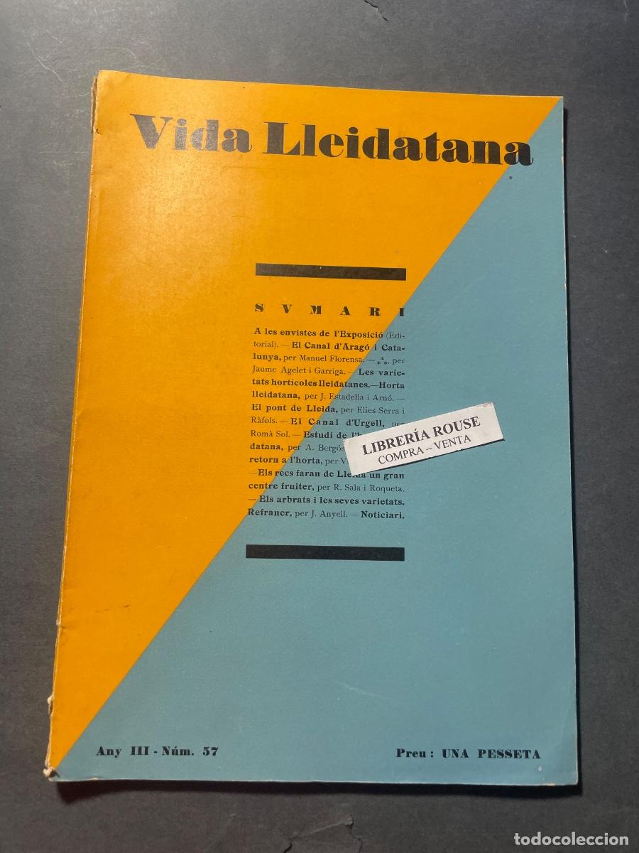Coleccionismo de Revistas y Peri&oacute;dicos: ANTIGUA PUBLICACI&Oacute;N - VIDA - LLEIDATANA - ANY III -N&ordm;57 LLEIDA 15 SETEBRE 1928 - 48 PAG. 24X17 CM.