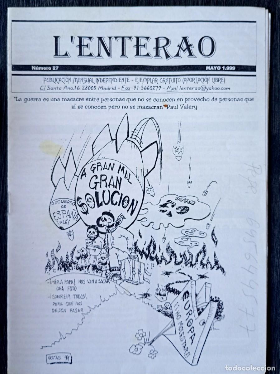 Coleccionismo de Revistas y Peri&oacute;dicos: L'Enterao. Publicaci&oacute;n mensual independiente n&ordm; 27