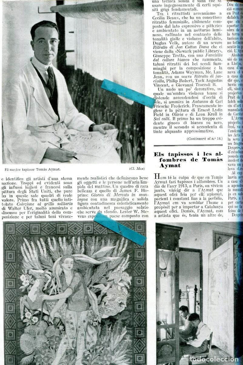 Coleccionismo de Revistas y Peri&oacute;dicos: REVISTA A&Ntilde;O 1924 ALFOMBRAS Y TAPICES DE TOMAS AYMAT ALFOMBRES I TAPISSOS