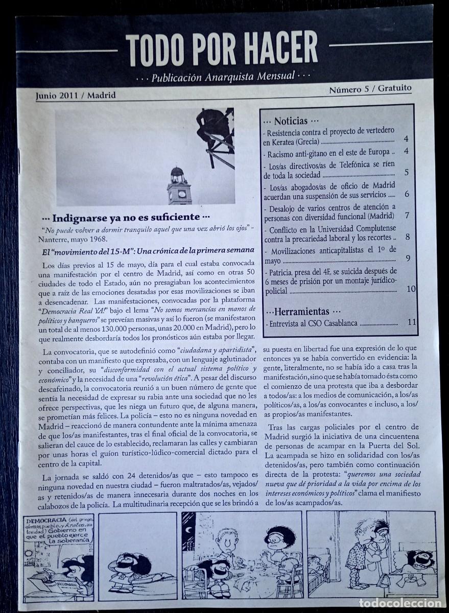 Coleccionismo de Revistas y Peri&oacute;dicos: Todo por Hacer. Publicaci&oacute;n anarquista mensual n&ordm; 5