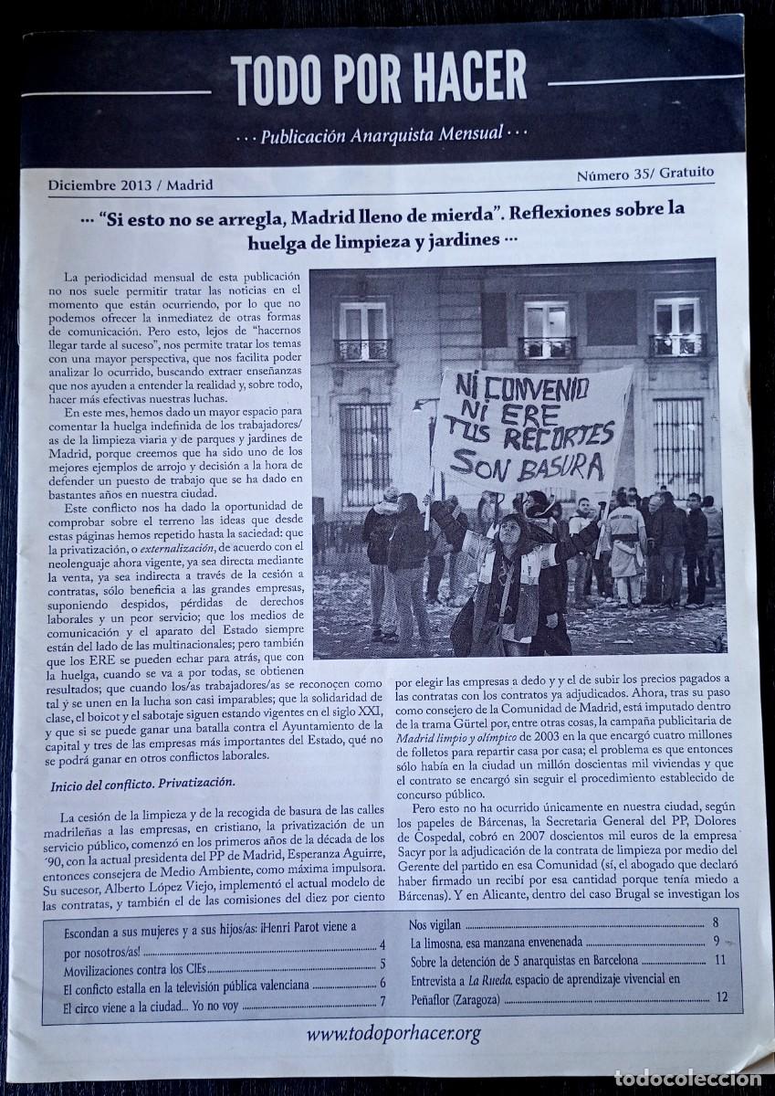 Coleccionismo de Revistas y Peri&oacute;dicos: Todo por Hacer. Publicaci&oacute;n anarquista mensual n&ordm; 35