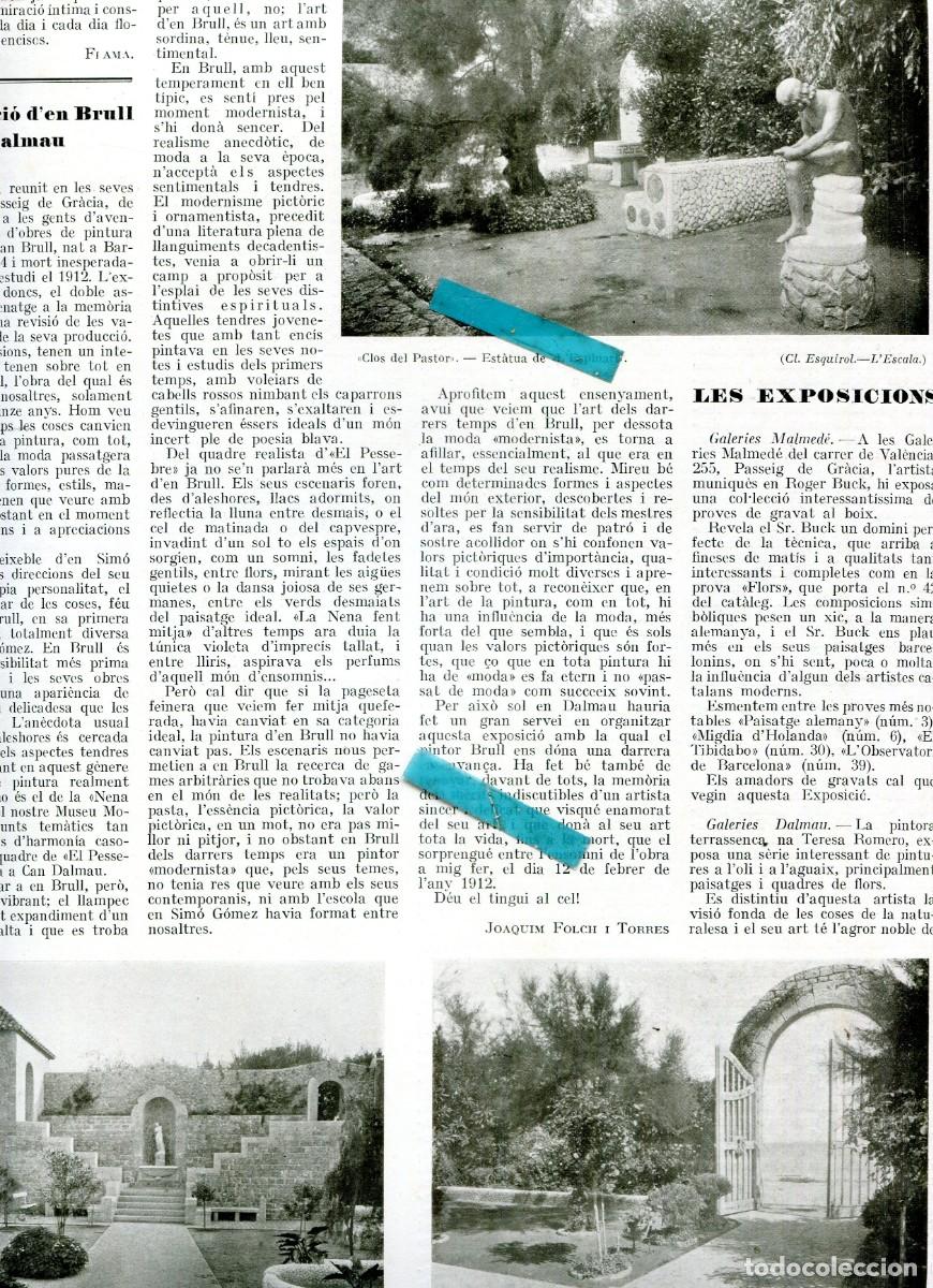 Coleccionismo de Revistas y Peri&oacute;dicos: REVISTA A&Ntilde;O 1924 PINTORA TERESA ROMERO DE TARRASA JOAN BRULL FRANCESC CANYELLES TUTANKAMON PERE JOU