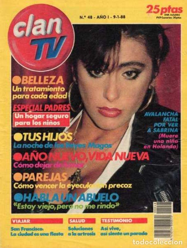 Coleccionismo de Revistas y Peri&oacute;dicos: CLAN TV #48 Enero 1988 Sabrina Salerno Madonna Carmen Maura Ana Obregon revista spain magazine