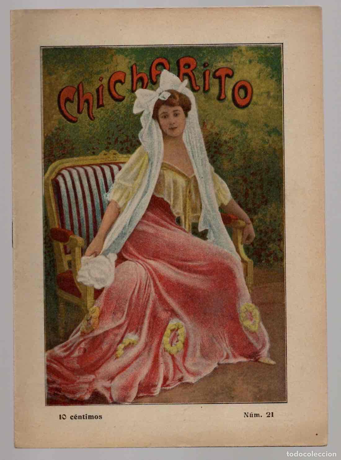 Coleccionismo de Revistas y Peri&oacute;dicos: REVISTA COMICO-SATIRICA CHICHARITO. N&ordm; 21, BARCELONA. C.1915