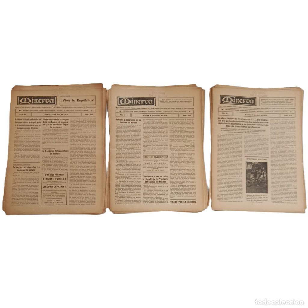 Collection Magazines and Newspapers: LOTE 29 EJEMPLARES: SEMANARIO &rdquo;MINERVA&rdquo;. A&Ntilde;O 1936: PREGUERRA Y ESTALLIDO GUERRA CIVIL