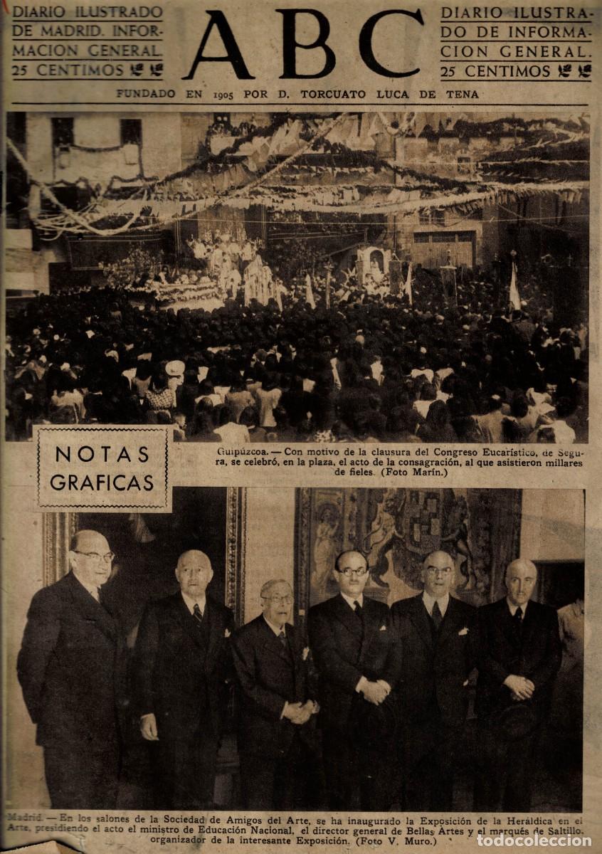 Coleccionismo de Revistas y Peri&oacute;dicos: PERIODICO ABC MADRID-SEVILLA 7 DE JUNIO DE 1945 N&ordm; 13048. A-ABC-0709
