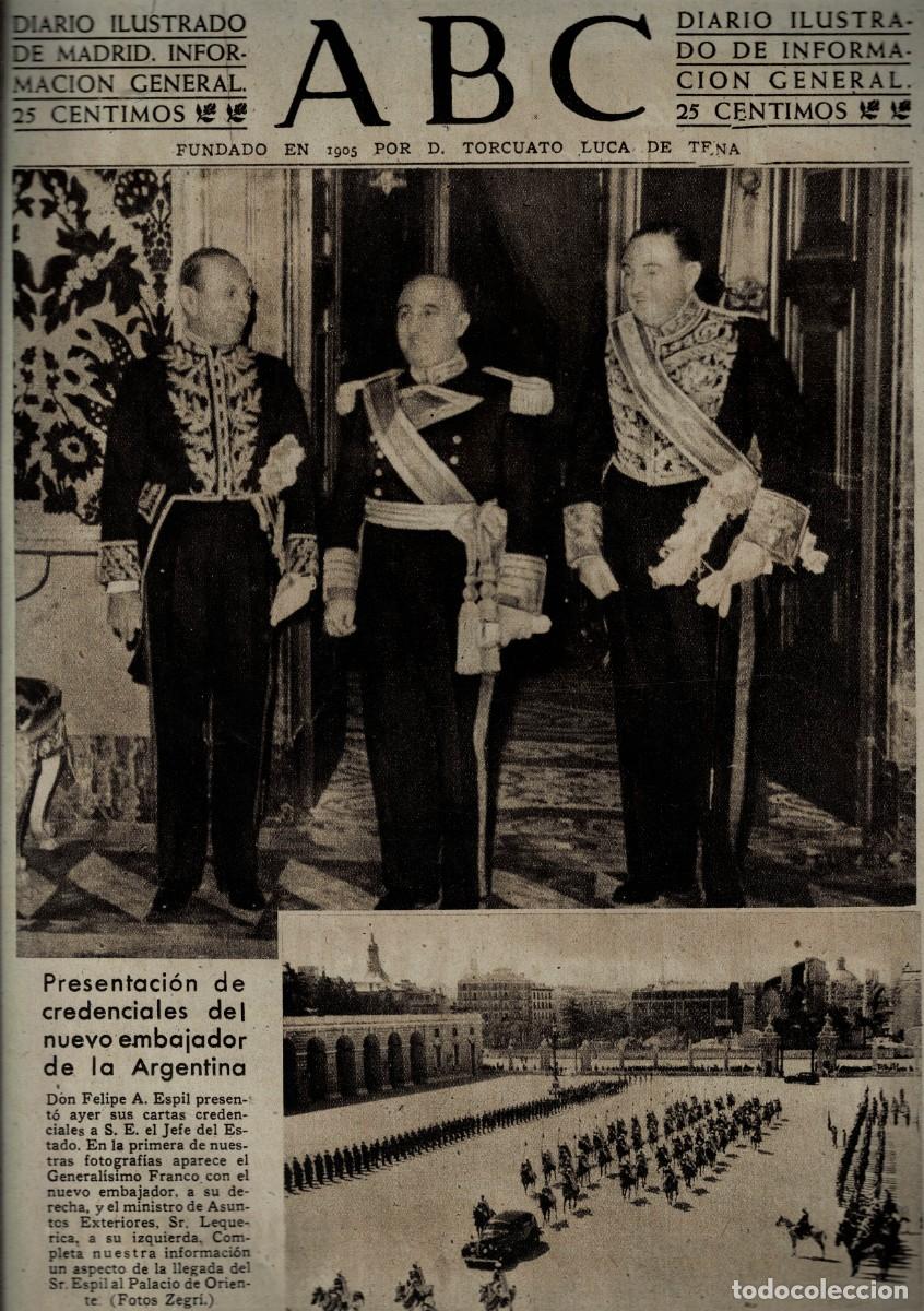 Coleccionismo de Revistas y Peri&oacute;dicos: PERIODICO ABC MADRID-SEVILLA 13 DE JUNIO DE 1945 N&ordm; 13053. A-ABC-0714