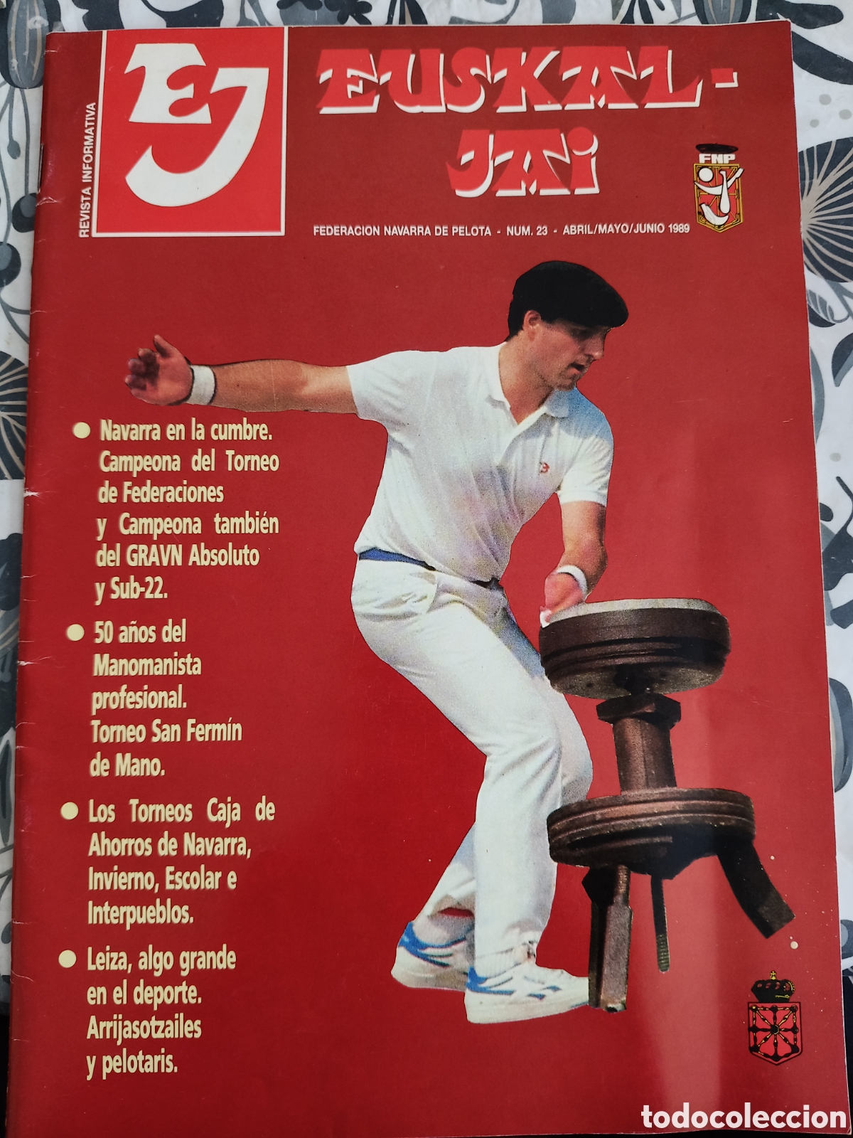 Collezionismo di Riviste e Giornali: Revista 1989 EUSKAL-JAI Federaci&oacute;n Navarra de Pelota n&uacute;m 23