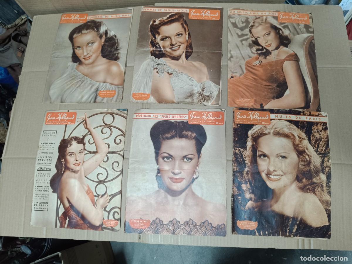 Coleccionismo de Revistas y Peri&oacute;dicos: LOTE DE 6 ANTIGUAS REVISTAS EROTICAS PARIS HOLLYWOOD, NUMEROS 53 -55 Y 56-58, DESNUDAS, FRANCIA -P17