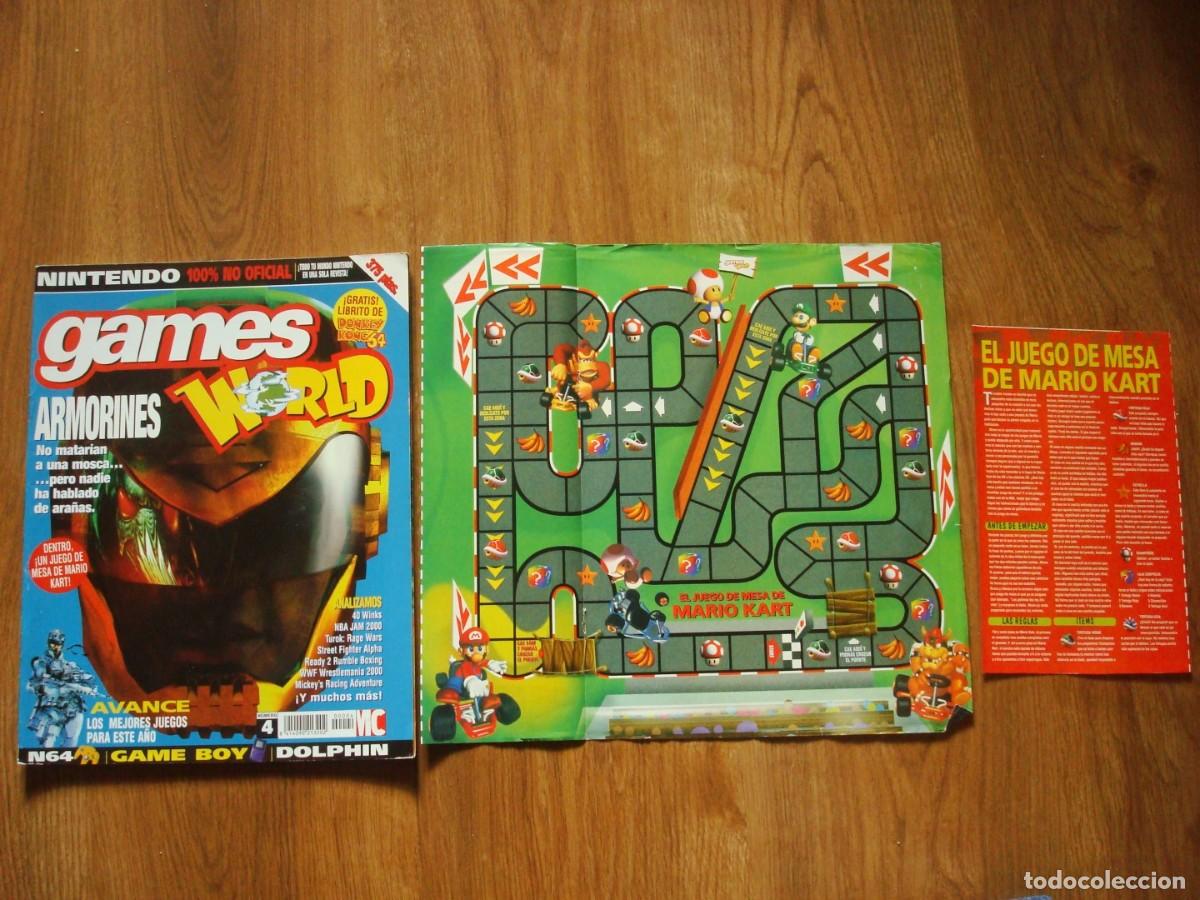 Collectionnisme de Revues et Journaux: Games World n&ordm; 4 Incluye poster y juego de mesa de Mario Kart (Nintendo revista 100 % no oficial)