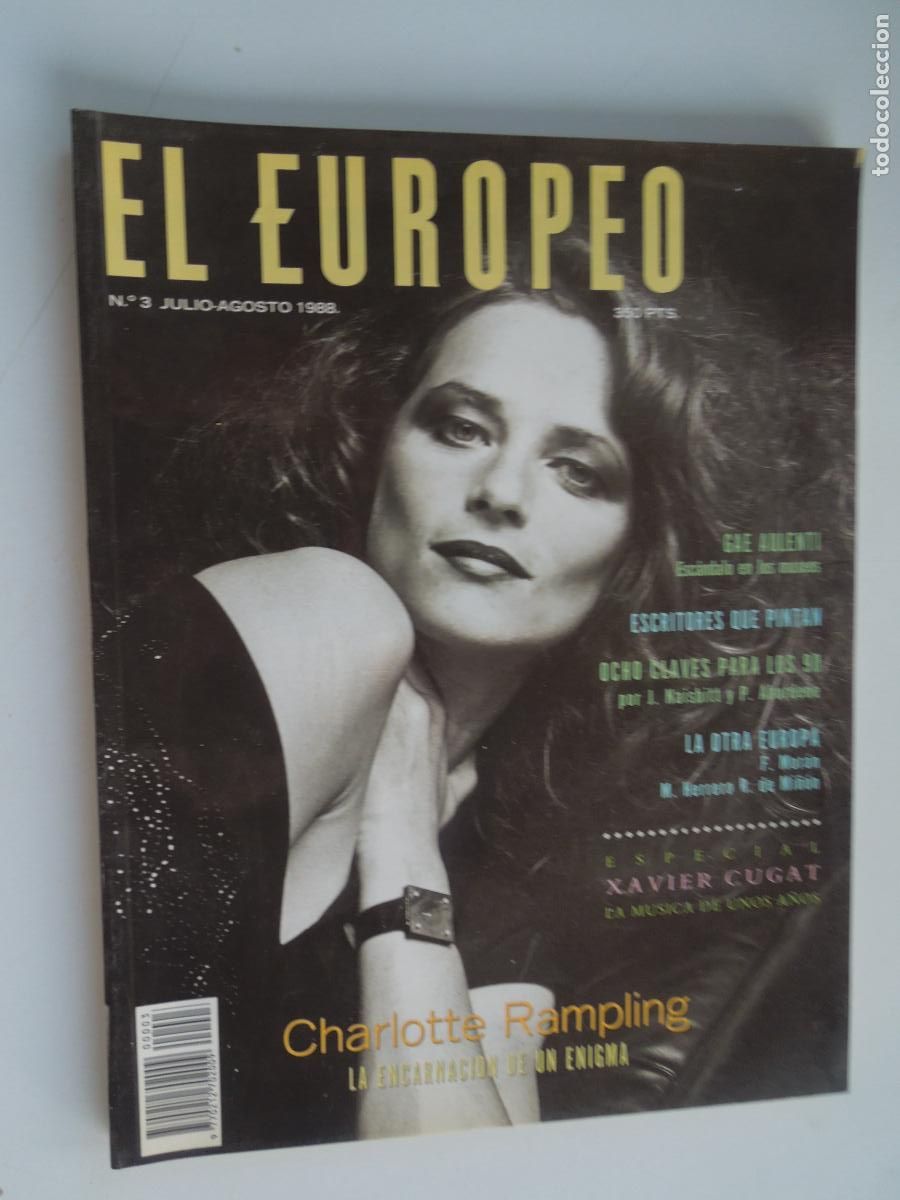 Coleccionismo de Revistas y Peri&oacute;dicos: EL EUROPEO REVISTA N&ordm; 3 - JULIO-AGOSTO 1988- CHARLOTTE RAMPLING - VER SUMARIO