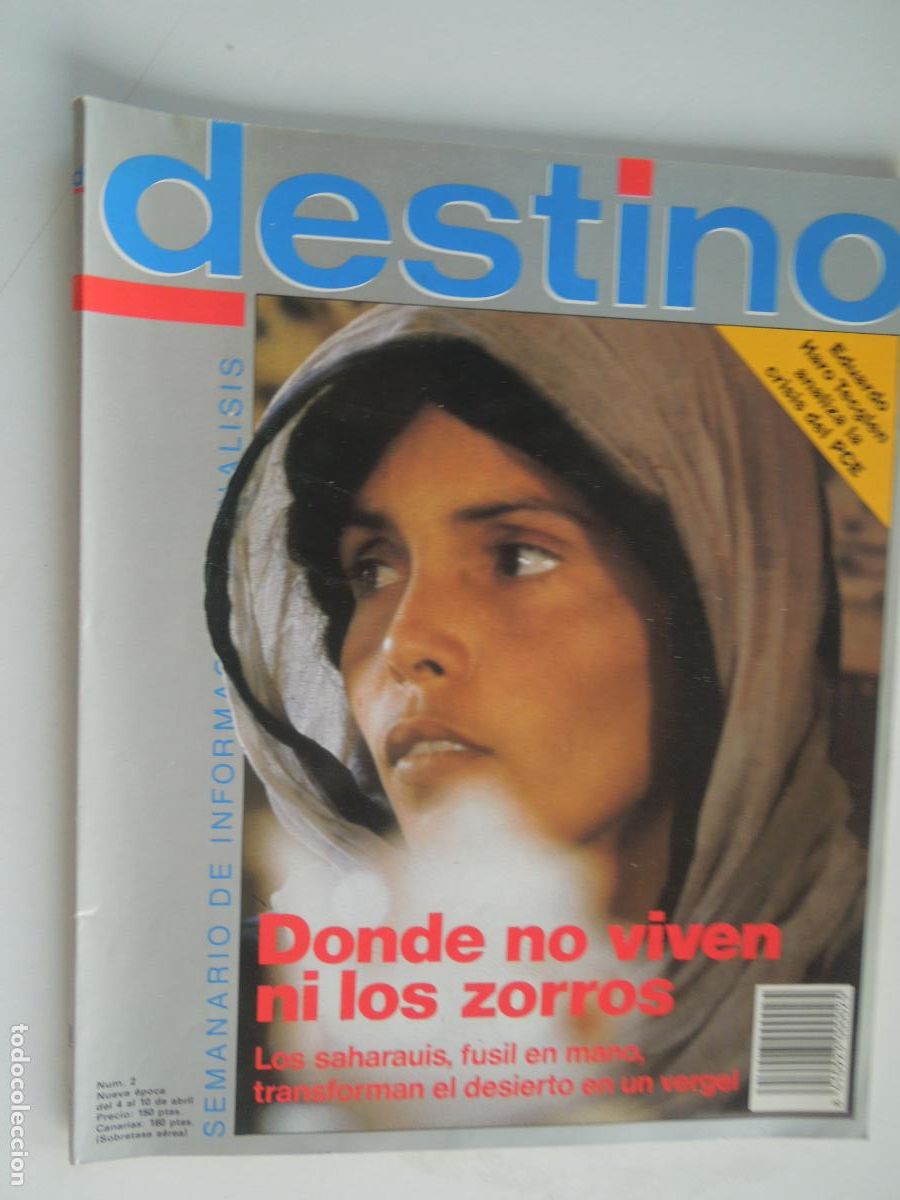 Coleccionismo de Revistas y Peri&oacute;dicos: DESTINO N&ordm; 2-04-1985- SEMANARIO DE INFORMACION Y ANALISIS- LOS SAHARAUIS -DONDE NO VIVEN NI ZORROS
