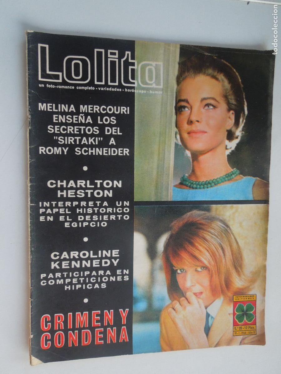 Coleccionismo de Revistas y Peri&oacute;dicos: LOLITA REVISTA FOTO - ROMANCE N&ordm; 20 - 01- 1966 -MELINA MERCOURI - ROMY SNEIDER - CHARLTON HESTON