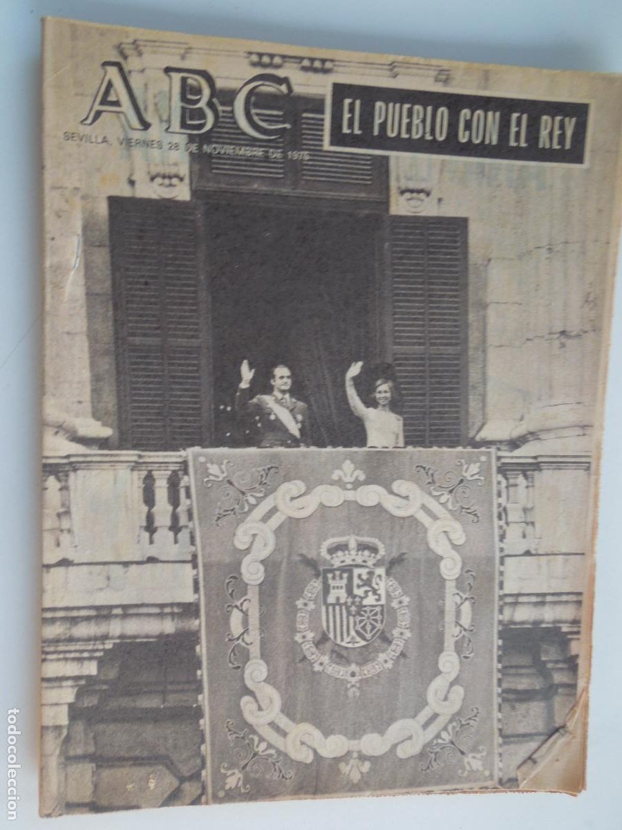 Coleccionismo de Revistas y Peri&oacute;dicos: ABC SEVILLA 28-11-1976 - EL PUEBLO CON EL REY