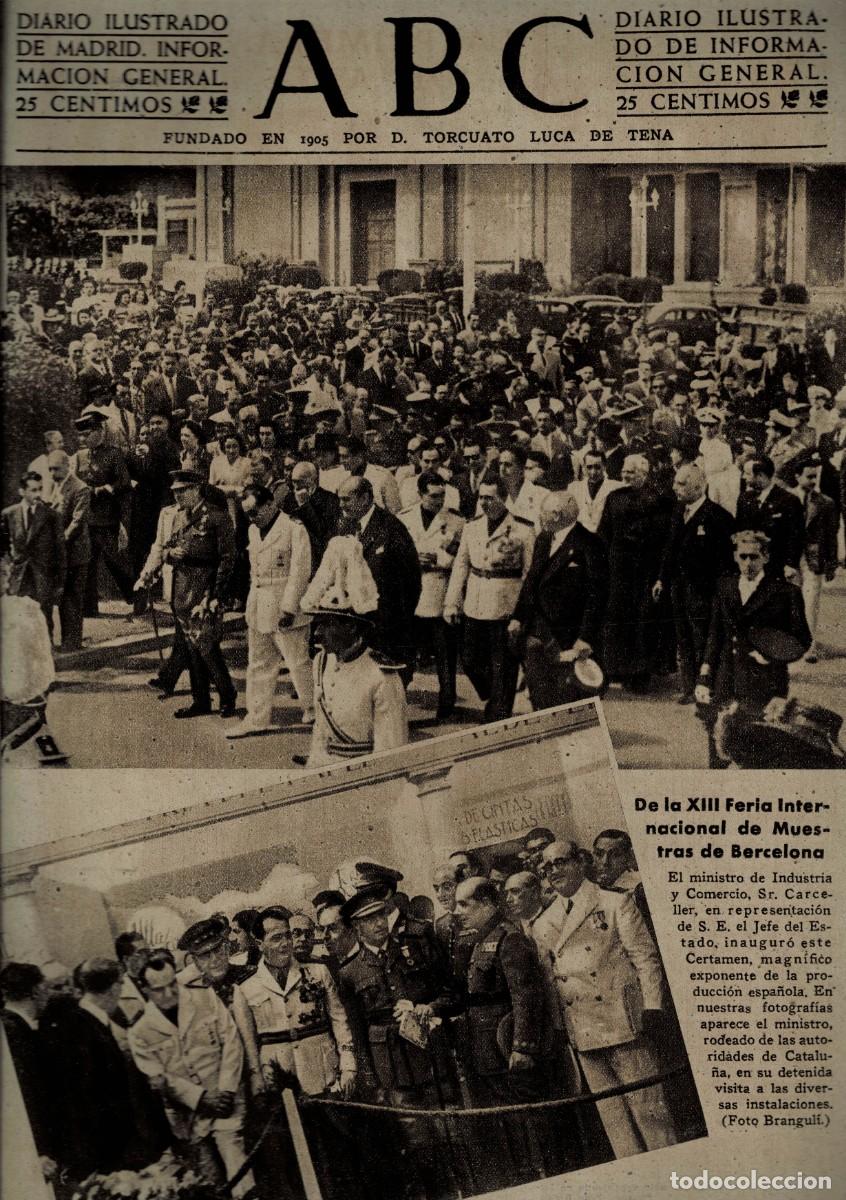 Coleccionismo de Revistas y Peri&oacute;dicos: PERIODICO ABC MADRID-SEVILLA 20 DE JUNIO DE 1945 N&ordm; 13059. A-ABC-0720