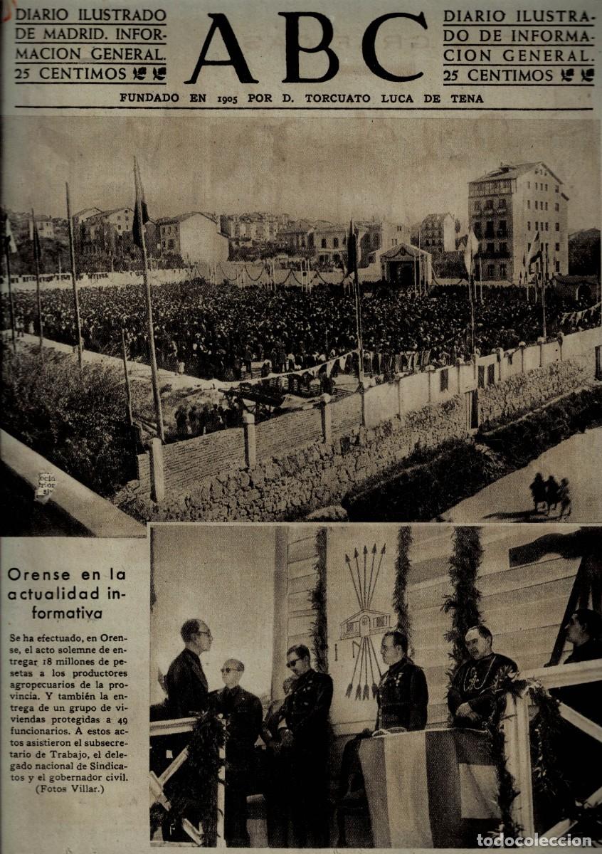 Coleccionismo de Revistas y Peri&oacute;dicos: PERIODICO ABC MADRID-SEVILLA 21 DE JUNIO DE 1945 N&ordm; 13060. A-ABC-0721