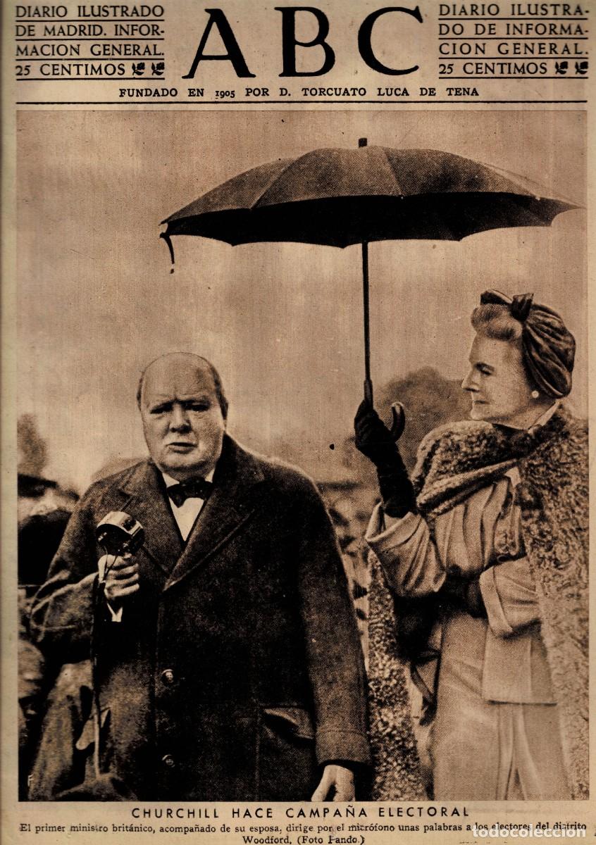 Coleccionismo de Revistas y Peri&oacute;dicos: PERIODICO ABC MADRID-SEVILLA 27 DE JUNIO DE 1945 N&ordm; 13065. A-ABC-0723 ,2