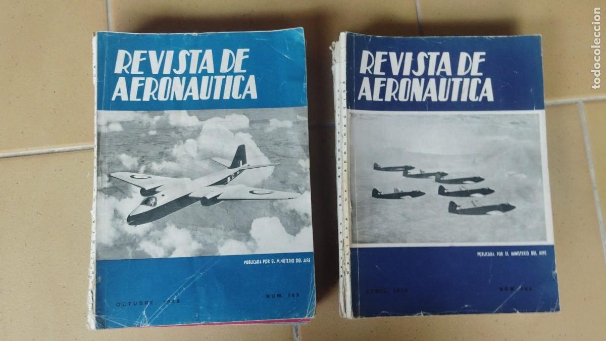 Coleccionismo de Revistas y Peri&oacute;dicos: REVISTA DE AERONAUTICA.-PUBLICADA POR EL MINISTERIO DEL AIRE.-LOTE DE 14 REVISTAS.-A&Ntilde;OS 1952-1957.